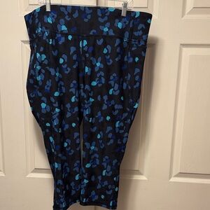 Lane Bryant Blue Multi-Print Leggings